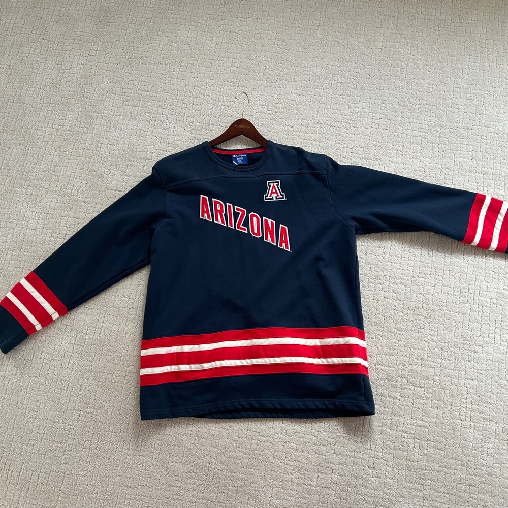Champion x University of Arizona hockey style long sleeve sweater